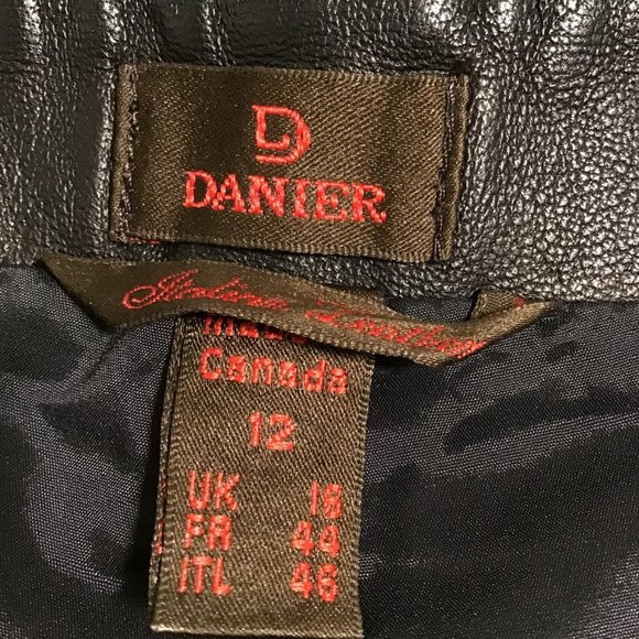 DANIER Italian Leather Boot Cut Pants - Picture 7 of 11